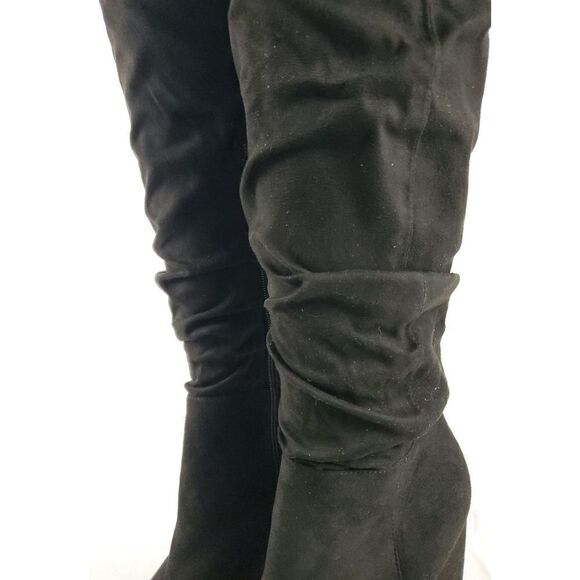 Coconut by Matisse Naomi Black Suede Knee Boots high heels sz 8.5 - Picture 7 of 9